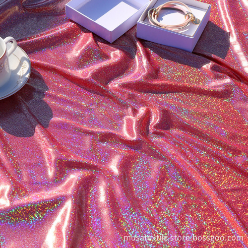 Shiny Matte Hologram Metallic Holographic Projection Fabric